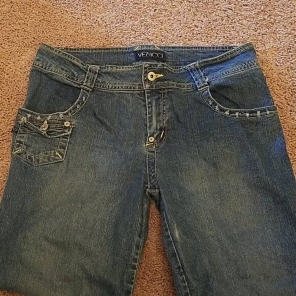 Vezucci Jeans Capris Cropped Pants Denim Woman's Size 10 WOMAN'S - Picture 5 of 10